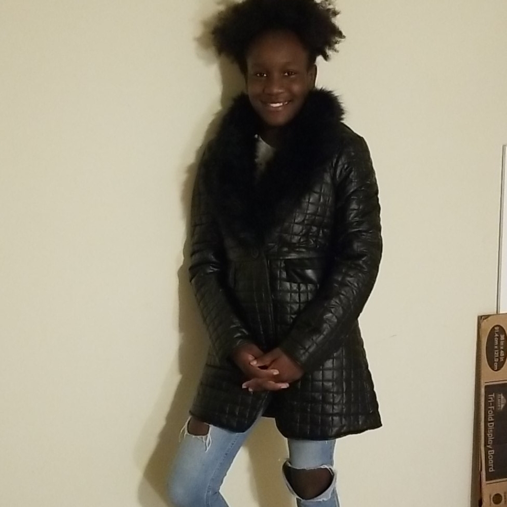 Girls faux fur/leather jacket